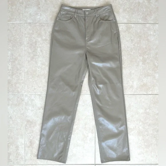 PacSun Lacquered Boyfriend Pants in Taupe - Picture 5 of 9